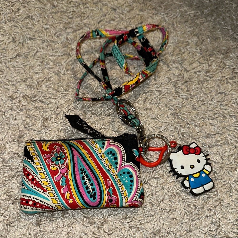 Vera Bradley mini wallet ID lanyard